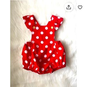 Minnie Mouse bubble romper baby girl
